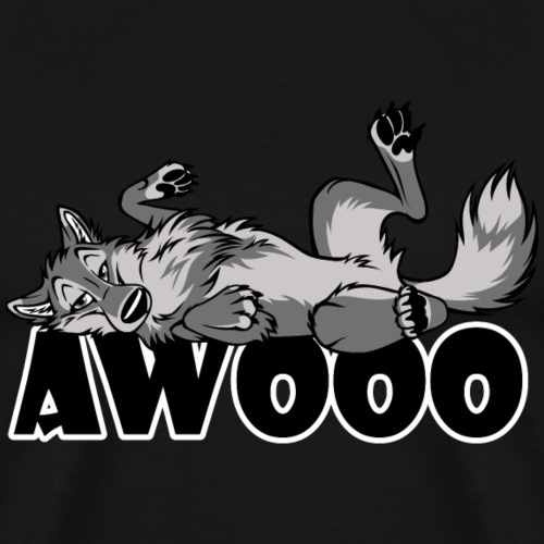 Lazy Awooo Wolf - Men's Premium T-Shirt