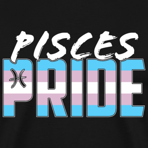 Pisces Transgender Pride Flag Zodiac Sign - Men's Premium T-Shirt