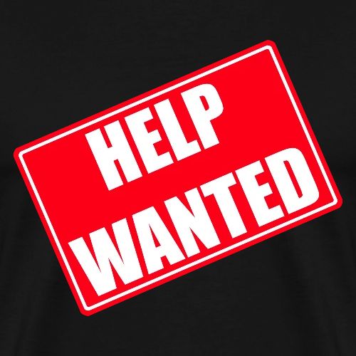 Help Wanted sign Tilted - Men's Premium T-Shirt