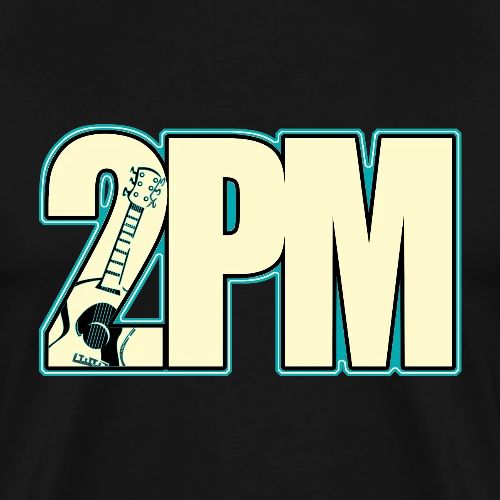 2PM Teal Guitar Logo - Men's Premium T-Shirt