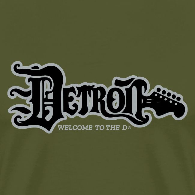 DETROIT GUITAR WTTD BLK SLR REG FONT