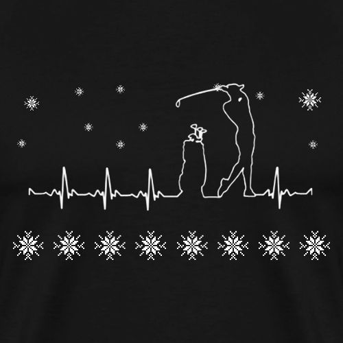 Golf Heartbeat Tee - Feel The Pulse of The Game - Men's Premium T-Shirt