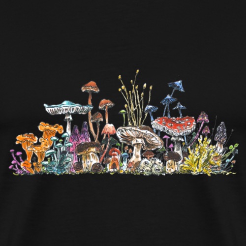mushroom crowd / fungi - friends - Men's Premium T-Shirt