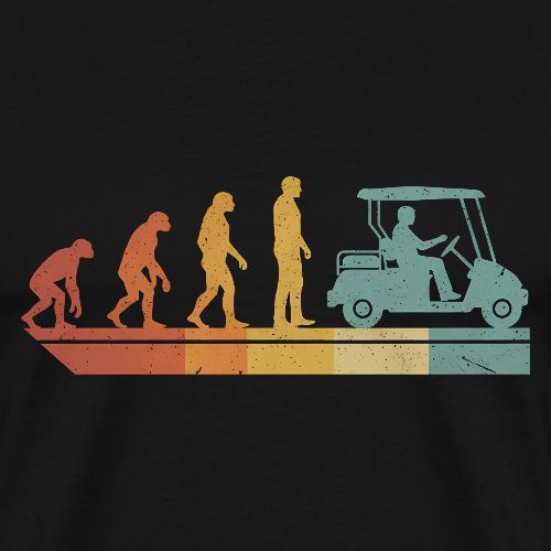 Evolution of Golf Funny Retro Cart Quote - Men's Premium T-Shirt