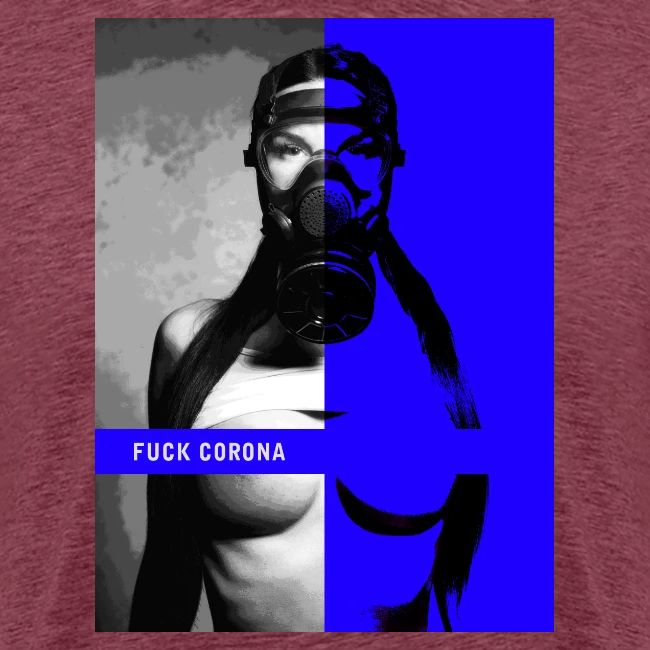masked girl blue - FUCK CORONA 4 dark clothes