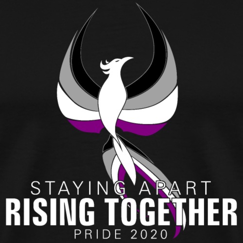Asexual Staying Apart Rising Together Pride 2020 - Men's Premium T-Shirt