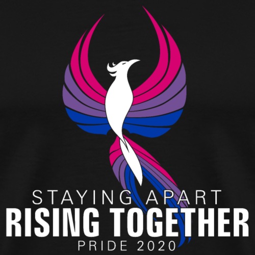 Bisexual Staying Apart Rising Together Pride 2020 - Men's Premium T-Shirt