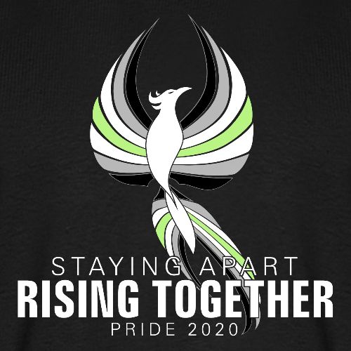 Agender Staying Apart Rising Together Pride 2020 - Men's Premium T-Shirt