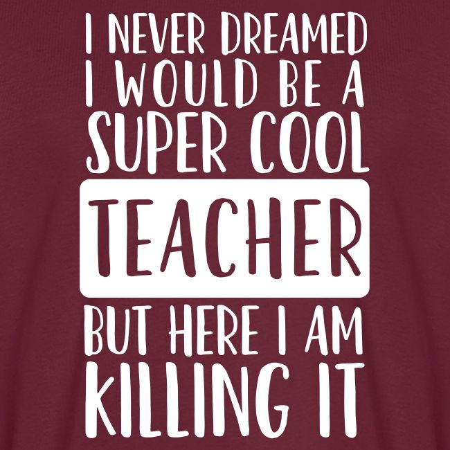 I Never Dreamed I'd Be a Super Cool Funny Teacher