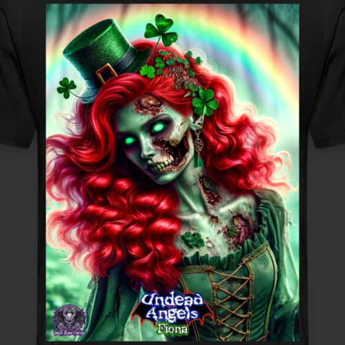Fiona Undead Angel Leprechaun Queen #DFZ-006B - Men's Premium T-Shirt