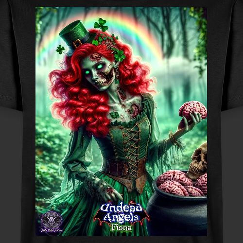 Fiona Undead Angel Leprechaun Queen #DFZ-006A - Men's Premium T-Shirt