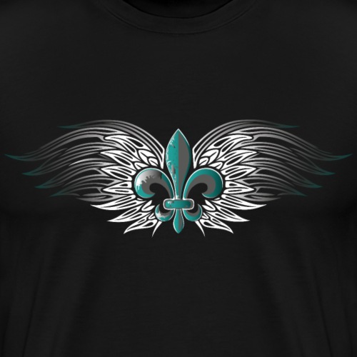 Winged Fleur De Lis Lily - Men's Premium T-Shirt