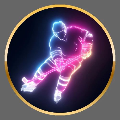 Hockey: Neon Ice Striker - Men's Premium T-Shirt