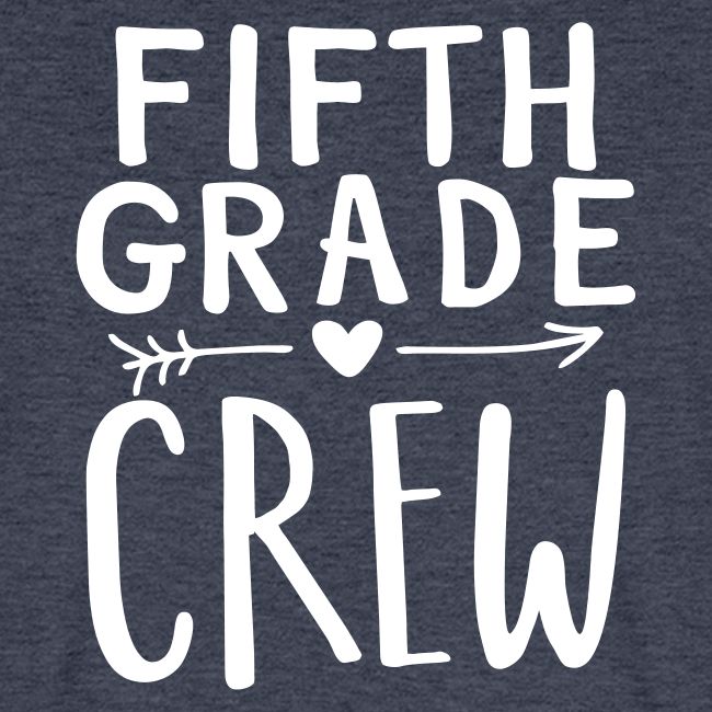Fifth Grade Crew Heart Teacher T-Shirts