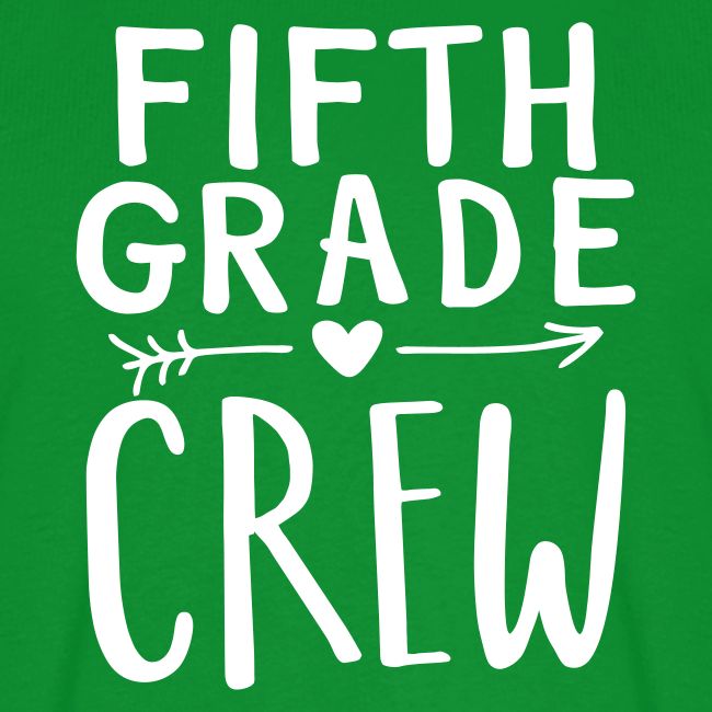 Fifth Grade Crew Heart Teacher T-Shirts