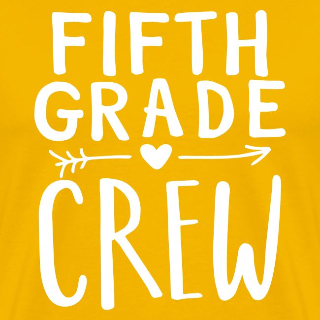 Fifth Grade Crew Heart Teacher T-Shirts