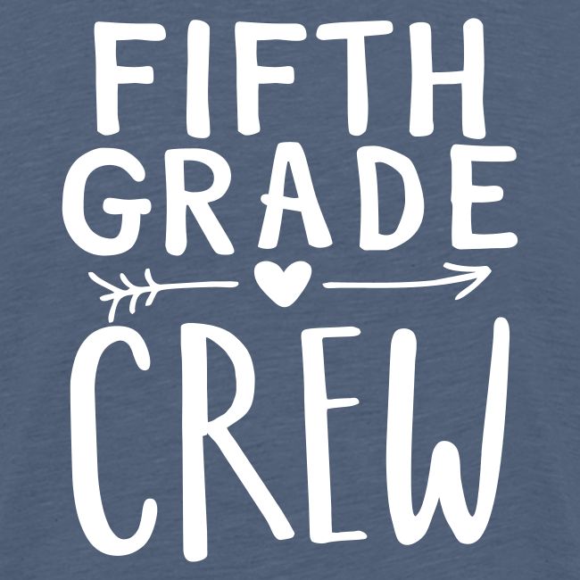 Fifth Grade Crew Heart Teacher T-Shirts