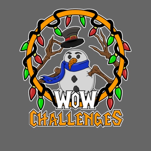 WoW Challenges Holiday Snowman WHITE - Men's Premium T-Shirt