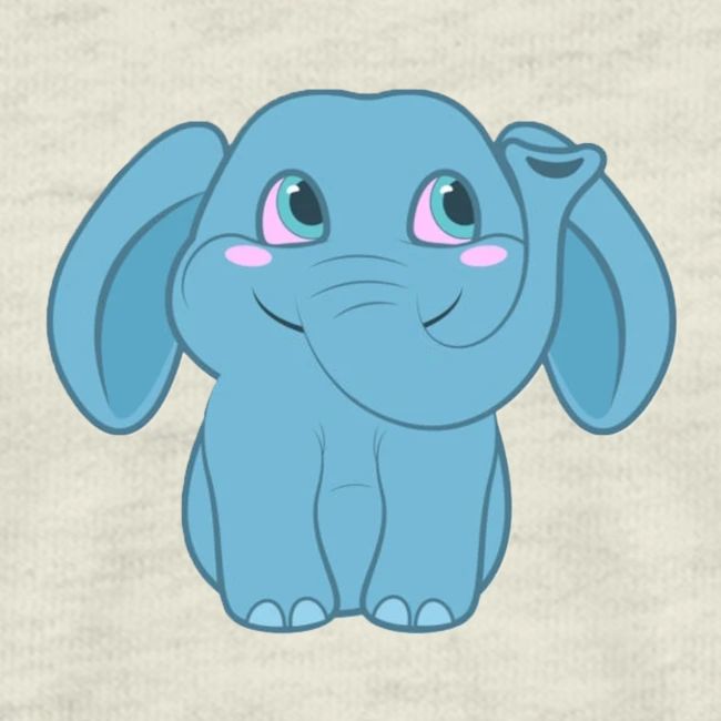 Baby Elephant Happy and Smiling