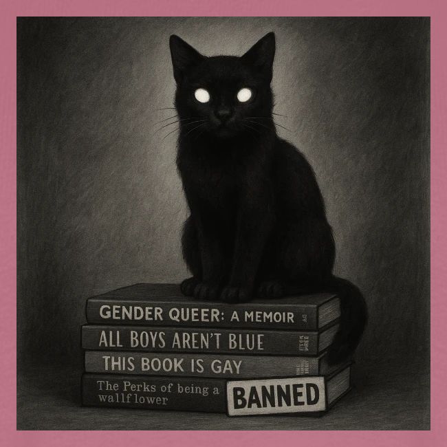 Cat on Banned Books