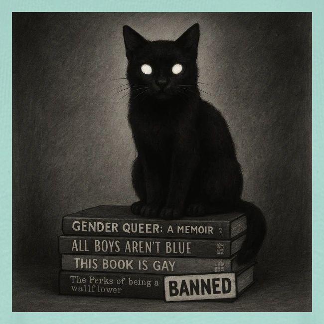 Cat on Banned Books