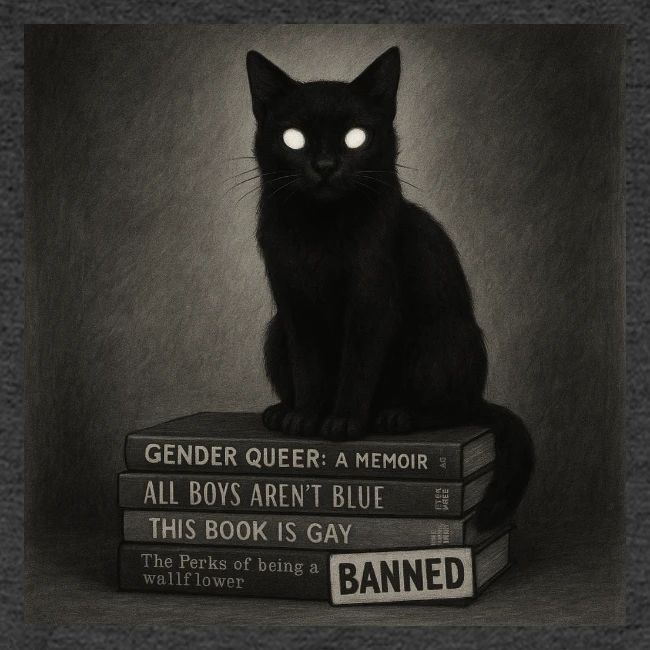 Cat on Banned Books