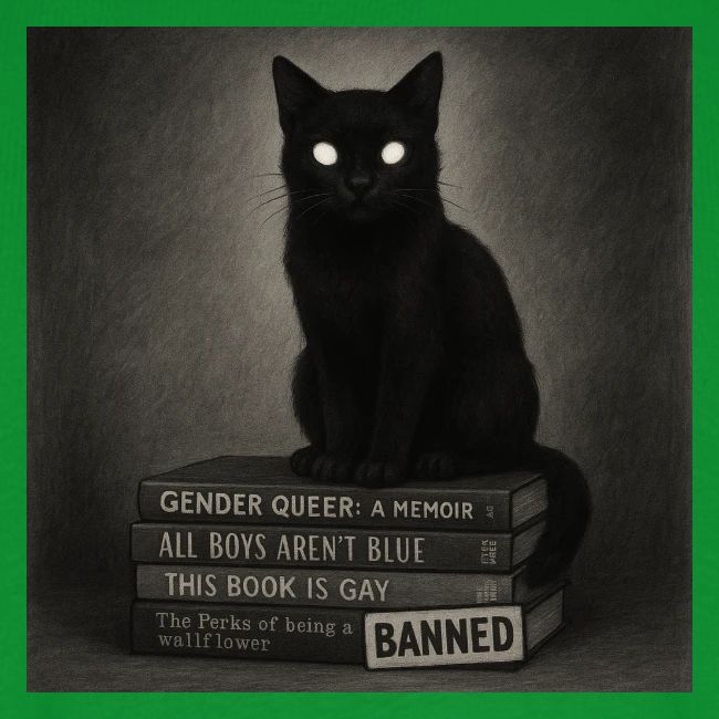 Cat on Banned Books