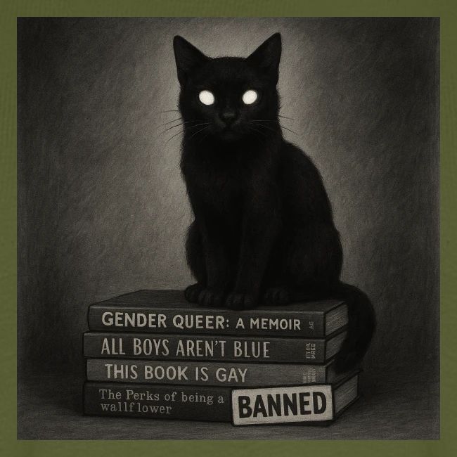 Cat on Banned Books