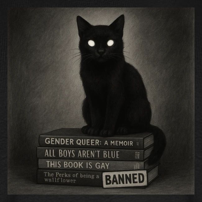 Cat on Banned Books