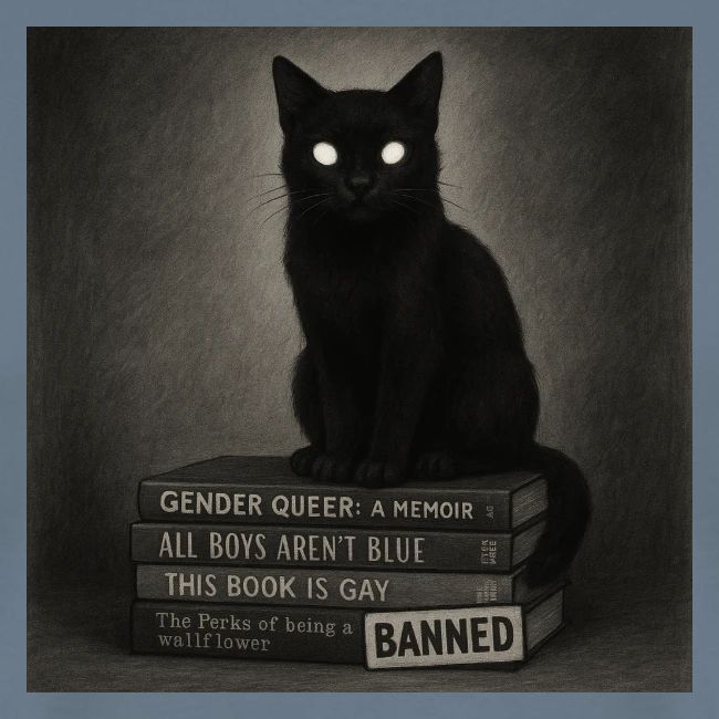 Cat on Banned Books