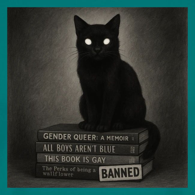 Cat on Banned Books