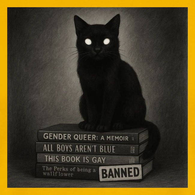 Cat on Banned Books