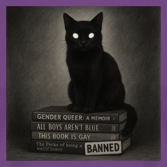 Cat on Banned Books