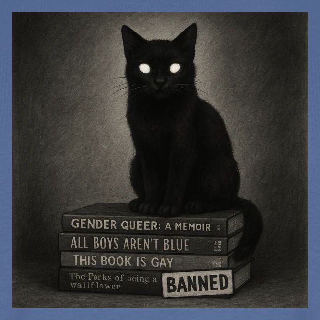 Cat on Banned Books