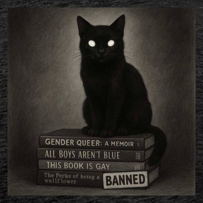 Cat on Banned Books