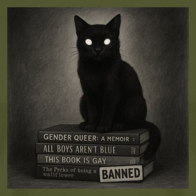 Cat on Banned Books