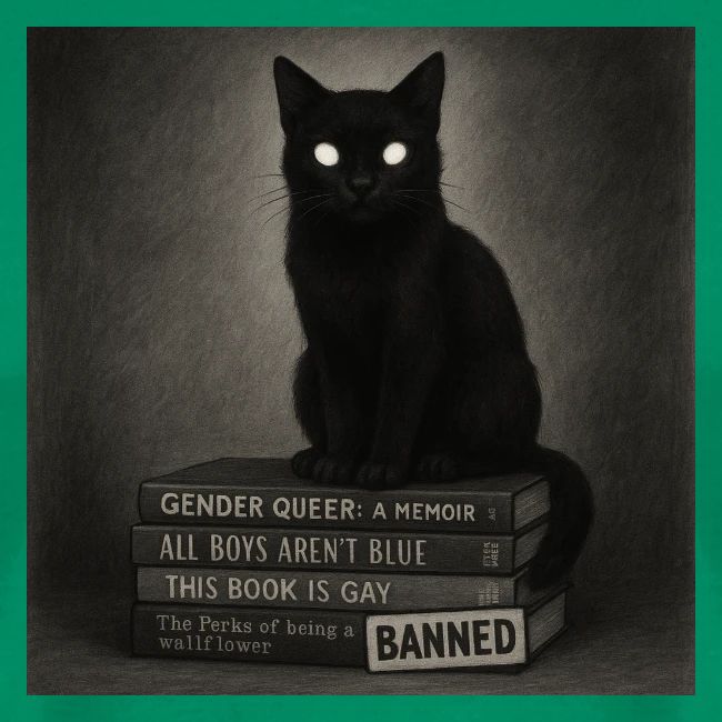 Cat on Banned Books