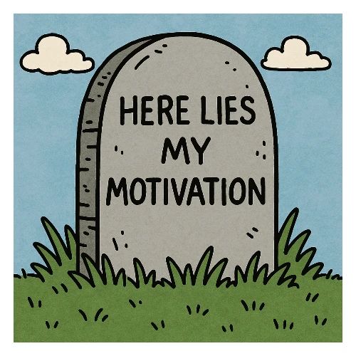 Motivations Cartoon Tombstone - Men's Premium T-Shirt