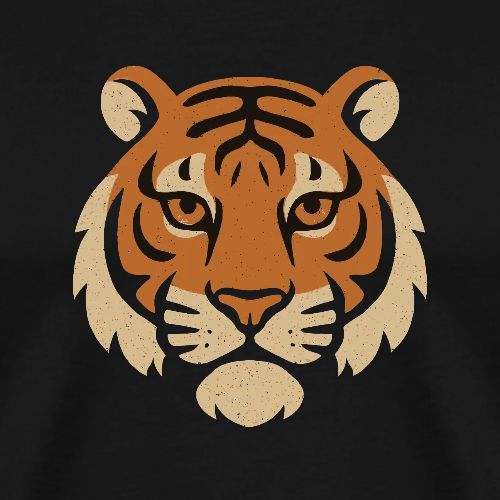 Fierce Tiger Face Tee - Men's Premium T-Shirt