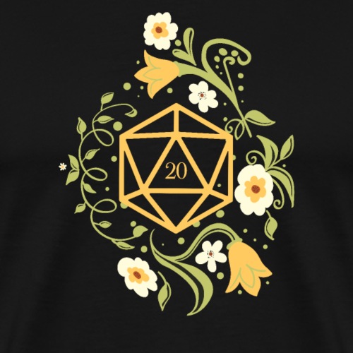 Polyhedral D20 Dice of the Druid - Men's Premium T-Shirt