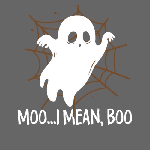 host Cow Moo I Mean Boo Funny halloween Cow Boo - Men's Premium T-Shirt