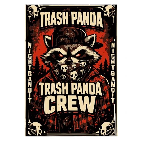 Midnight Forager Raccoon Mushroom Hunter