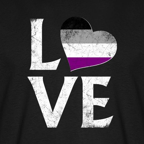 Asexual Pride Stacked Love - Men's Premium T-Shirt