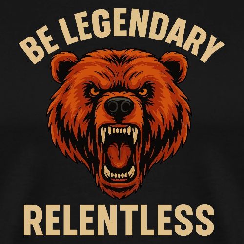 Relentless Bear Be Legendary Shirt - Men's Premium T-Shirt