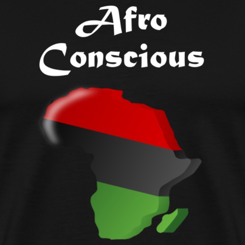 Afro-Conscious Afraka wht - Men's Premium T-Shirt