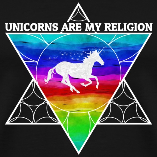 Unicorn Religion Triangel Shirt Gift idea - Men's Premium T-Shirt
