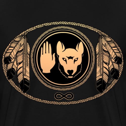 Metis Art Gifts Tribal Wolf Flag Shirts & Gifts - Men's Premium T-Shirt