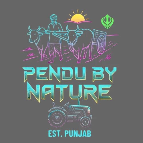 Pendu By Nature, Est. Punjab: Cyber Punk Style - Men's Premium T-Shirt