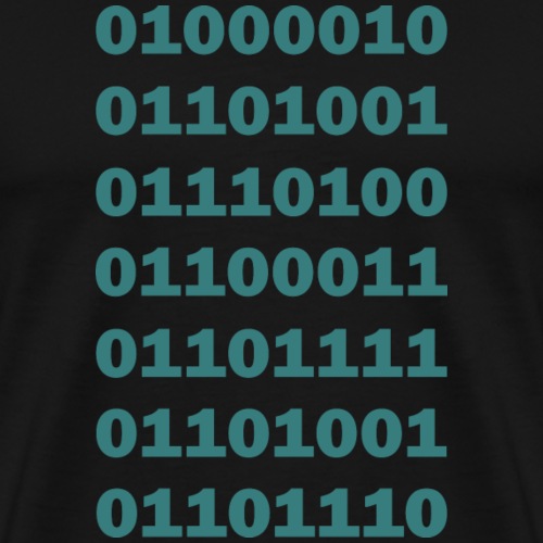 Binary Bitcoin - Men's Premium T-Shirt