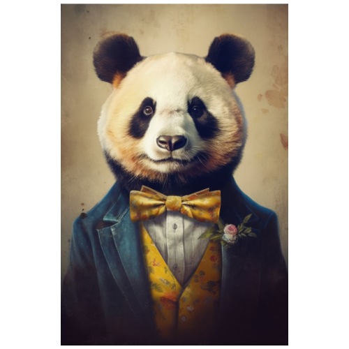 Mr Dapper Panda Bear - Men's Premium T-Shirt